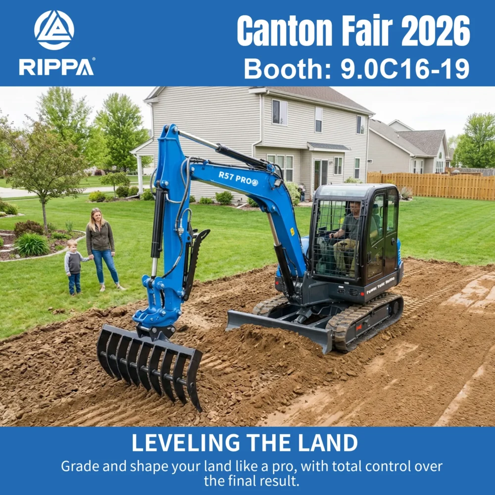 RIPPA på Canton Fair 2026 – Avanserte minigravere for profesjonell terrengutjevning