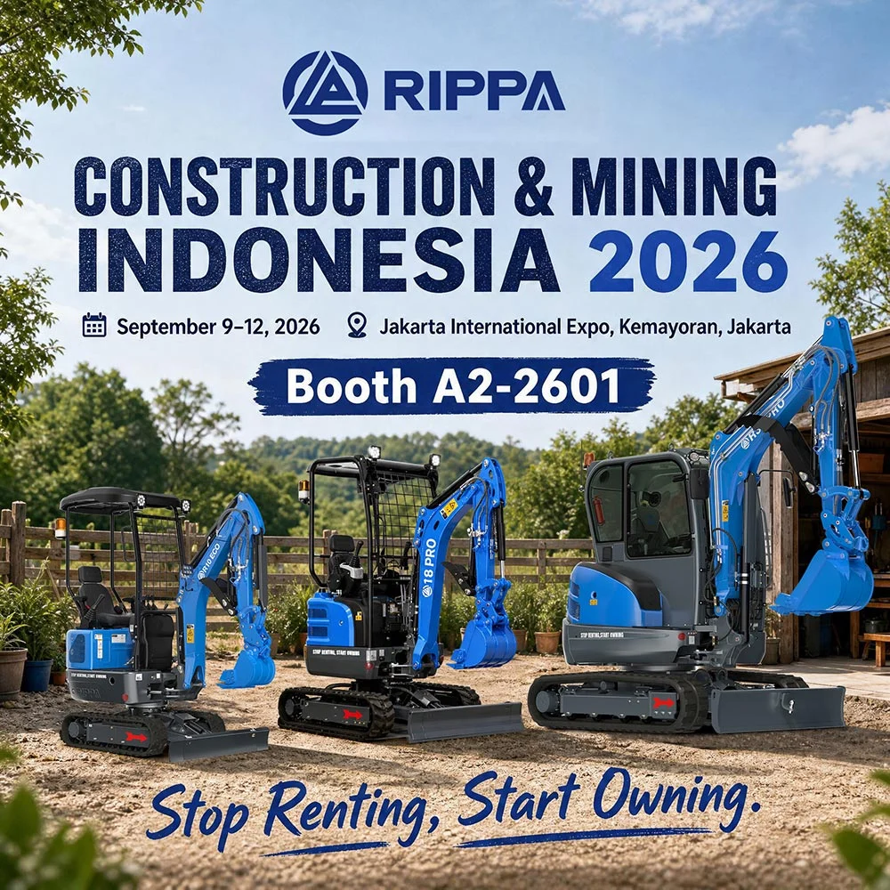 RIPPA Mini Excavators to Be Showcased at Construction & Mining Indonesia 2026