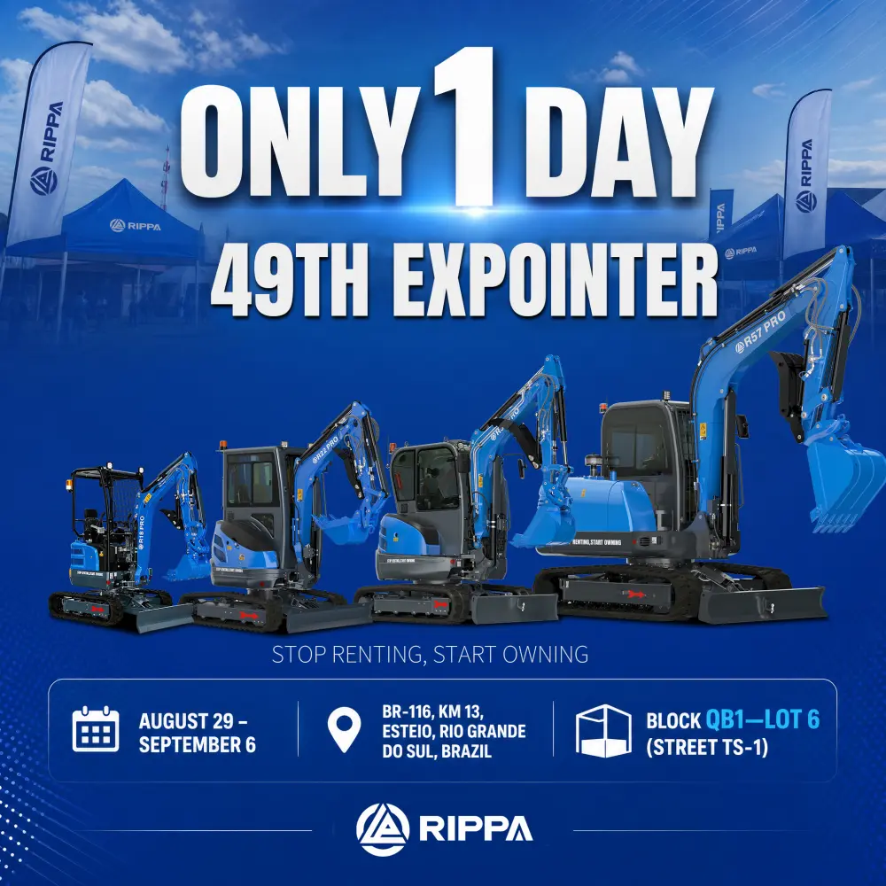 1 Day to Go: RIPPA GROUP Ready to Showcase Mini Excavators at the 49th Expointer