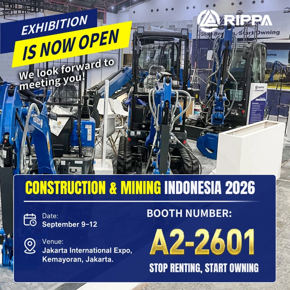 RIPPA GROUP Showcases Mini Excavators at Construction & Mining Indonesia 2026