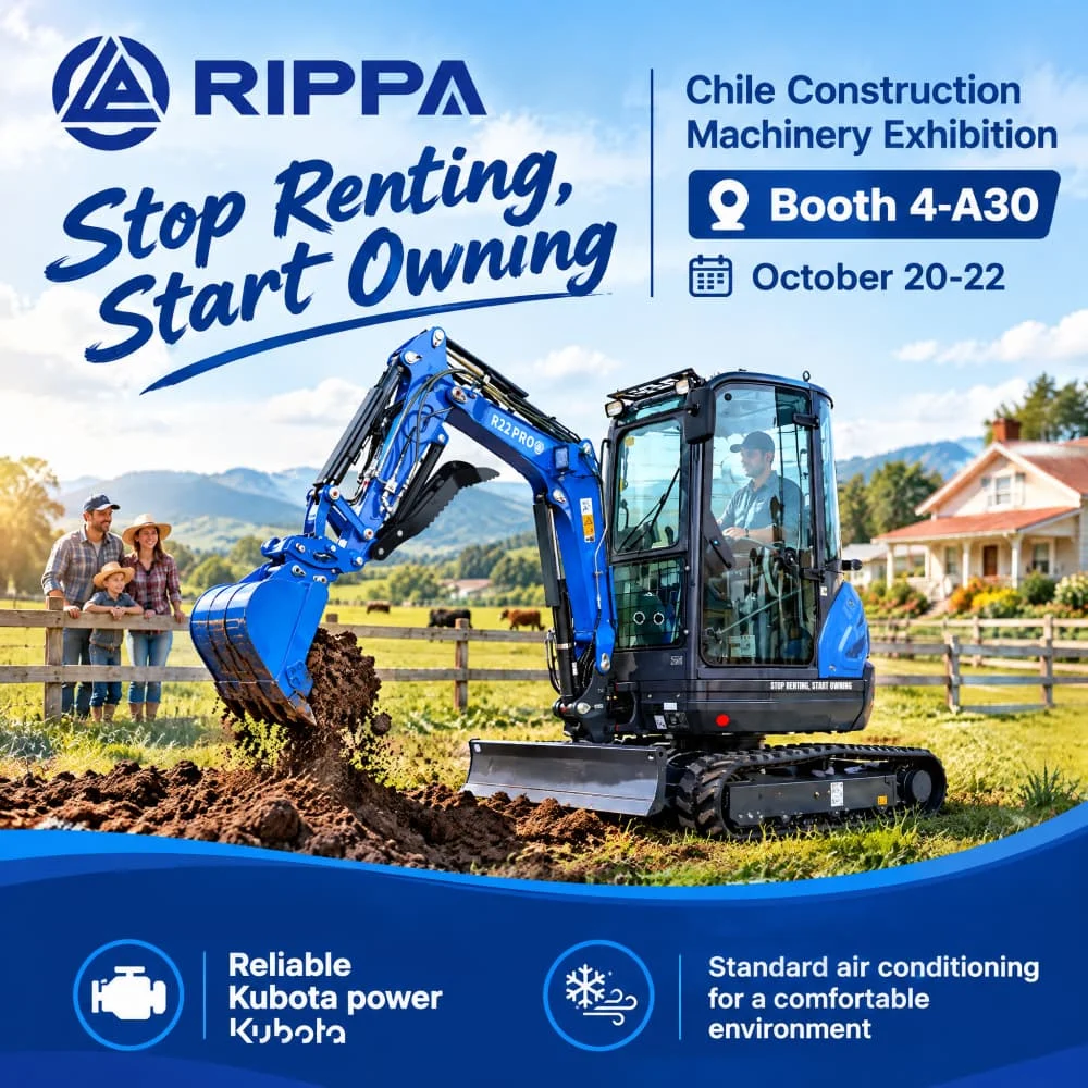 RIPPA TO SHOW R22 PRO EXCAVATOR AT CHILE CONSTRUCTION MACHINERY EXHIBITION